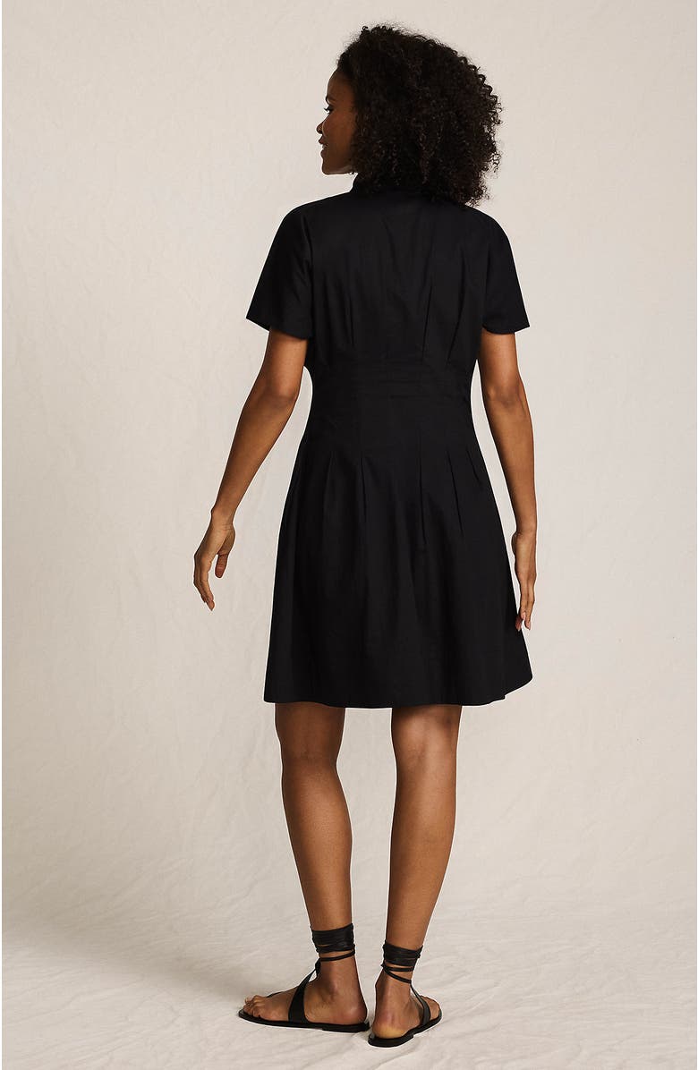 Lands' End Cambric Above the Knee Shirt Dress, Alternate, color, Black