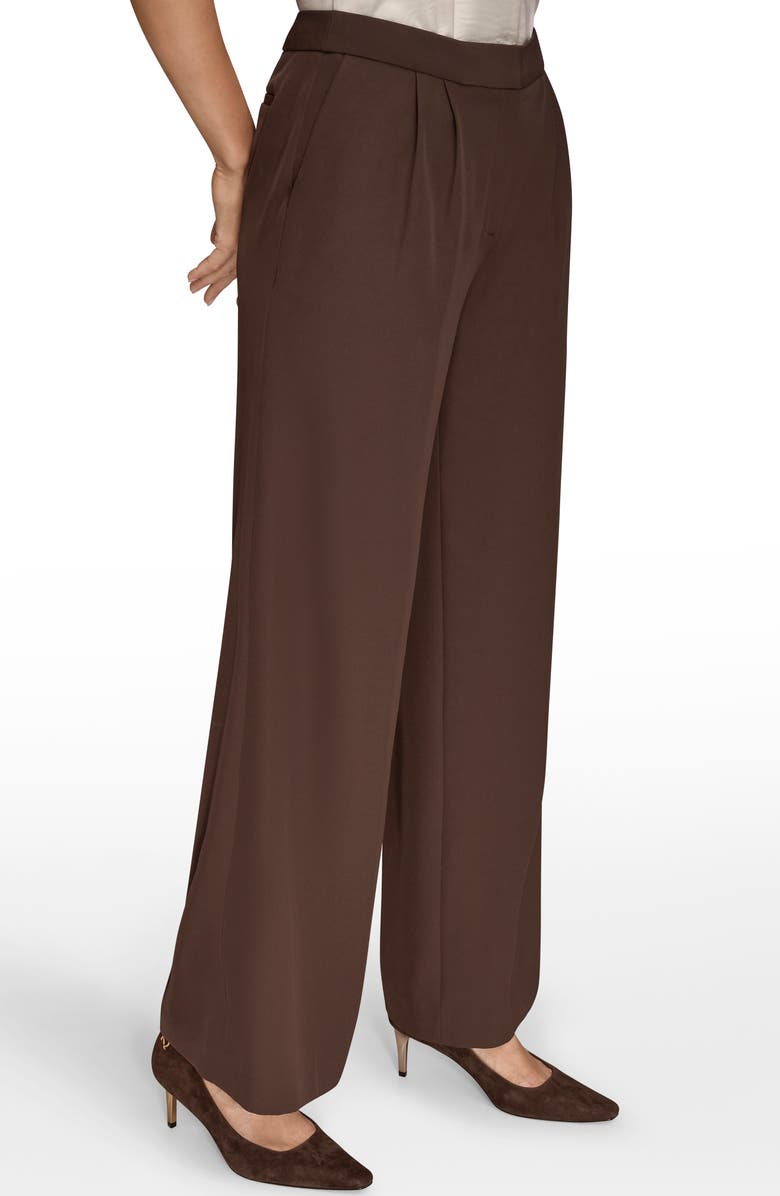 Donna Karan New York High Waist Wide Leg Pants, Alternate, color, Chocolate