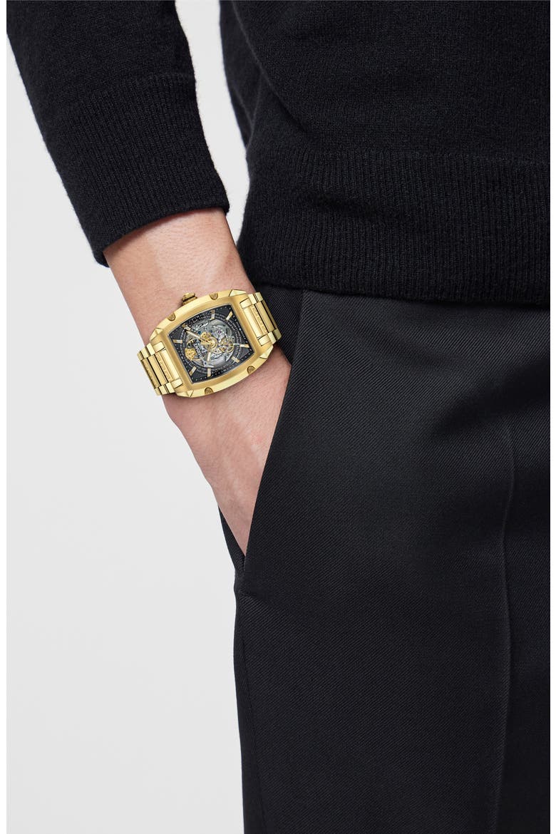 Dominus Bracelet Watch, 42mm, Alternate, color, IP YELLOW GOLD