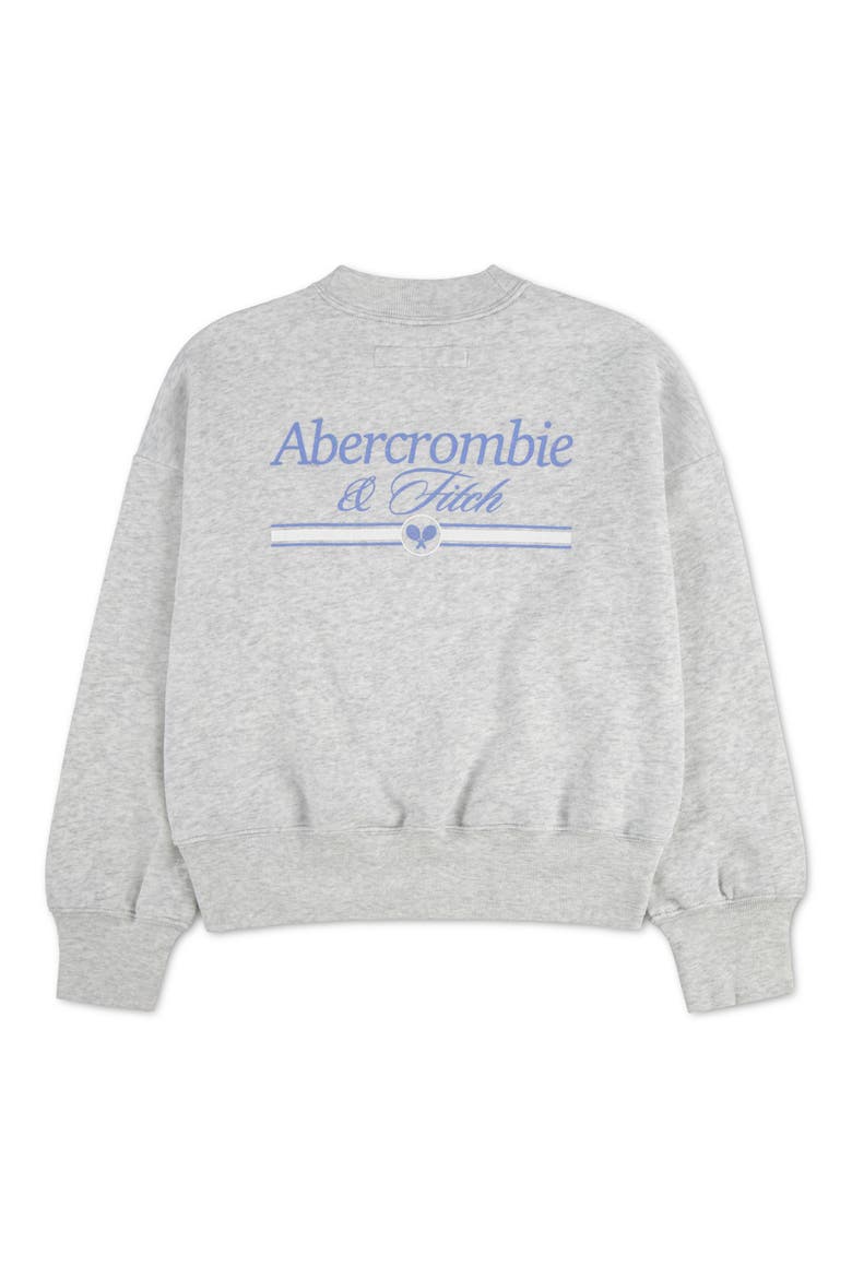 Kids' Tennis Graphic Sweatshirt, Alternate, color, LIGHT GREY HEATHER