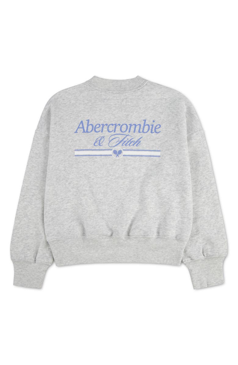 abercrombie kids Kids' Tennis Graphic Sweatshirt, Alternate, color, Light Grey Heather