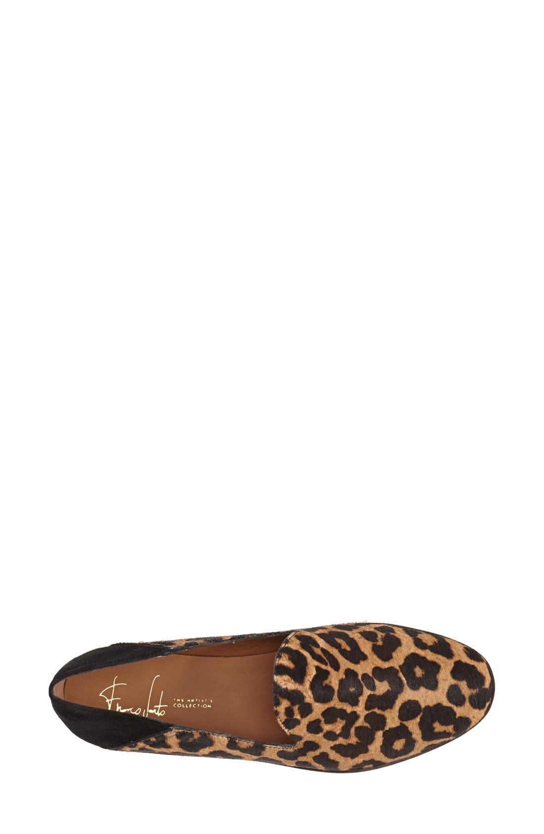 'Freeze' Smoking Loafer Flat, Alternate, color, LEOPARD PONY