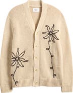 NN07 Mika 6620 Flower Embroidered Recycled Polyester Blend Cardigan