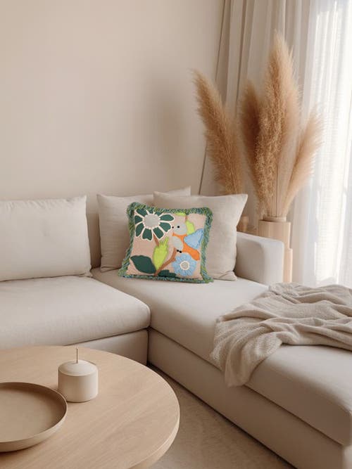 Gauri Kohli Palermo Throw Pillow Cover In Multi