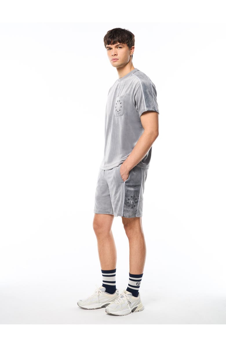 Sergio Tacchini Cresta Velour Pocket T-shirt, Alternate, color, Sleet