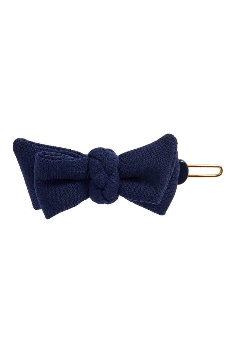 Braid Bow Tige Boucle Barrette, Main, color, BLUE