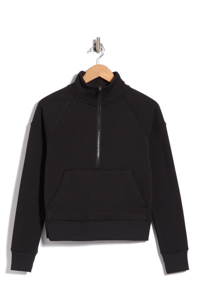 Audrie Half-Zip Pullover, Alternate, color, BLACK