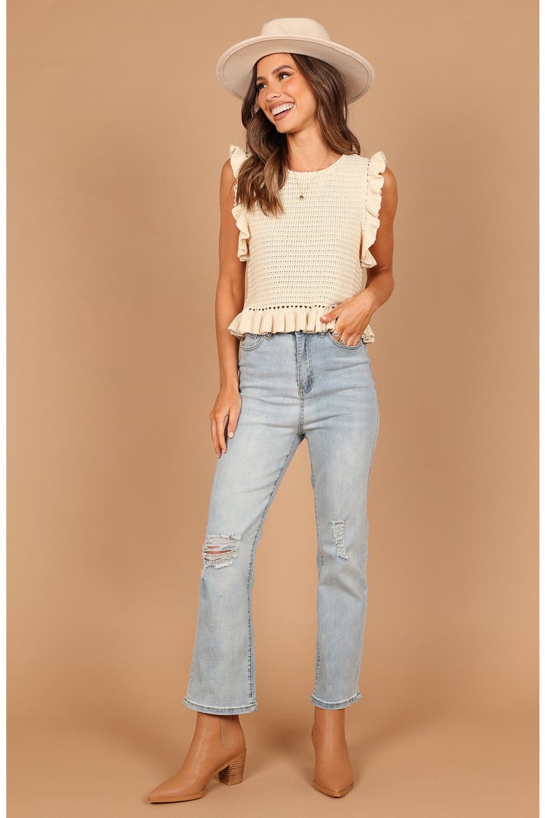 Katia Frill Sleeveless Sweater, Alternate, color, CREAM