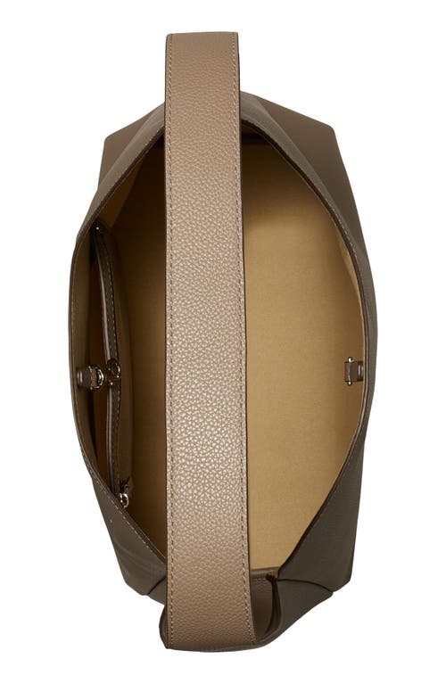 Tory Burch Romy Pebble Leather Hobo Bag In Wild Mushroom