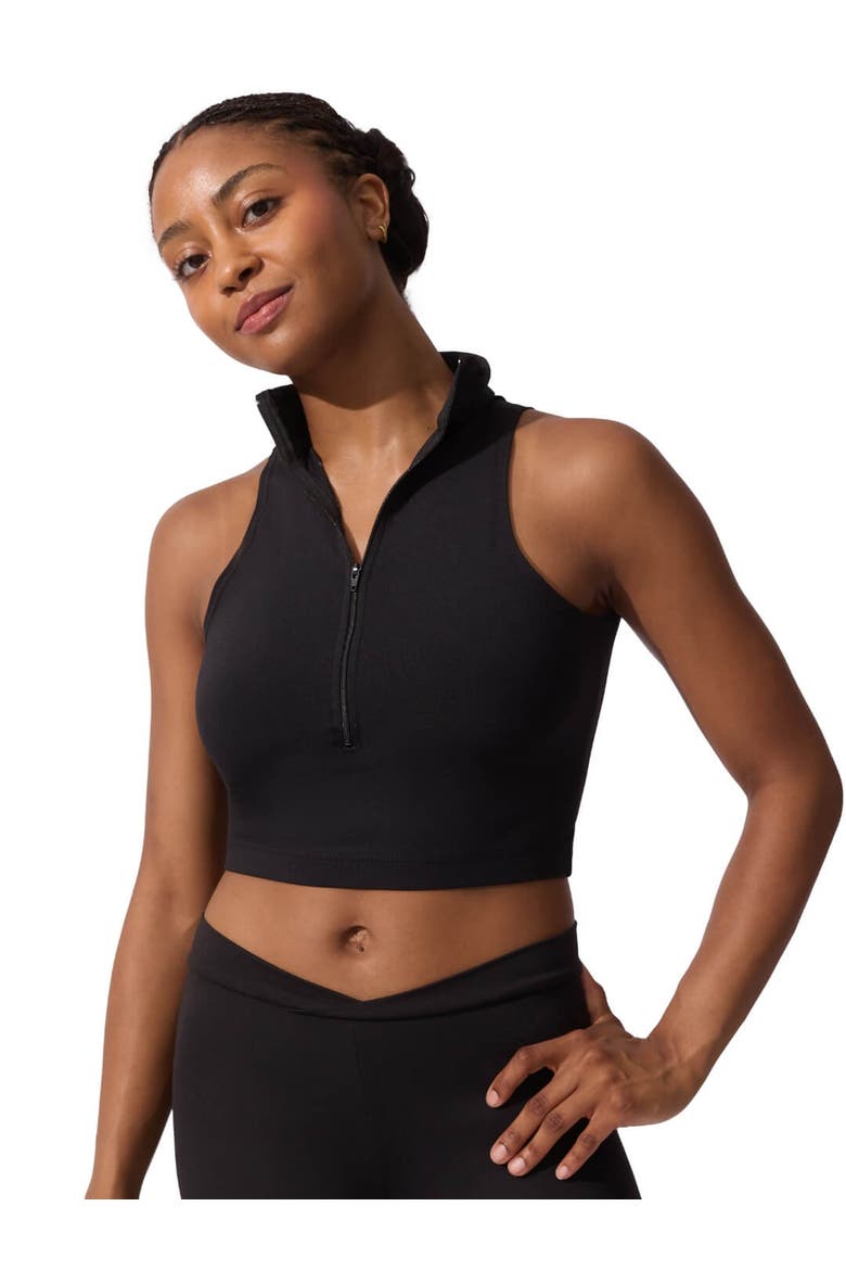 Team Basics Mock Neck Top, Main, color, black