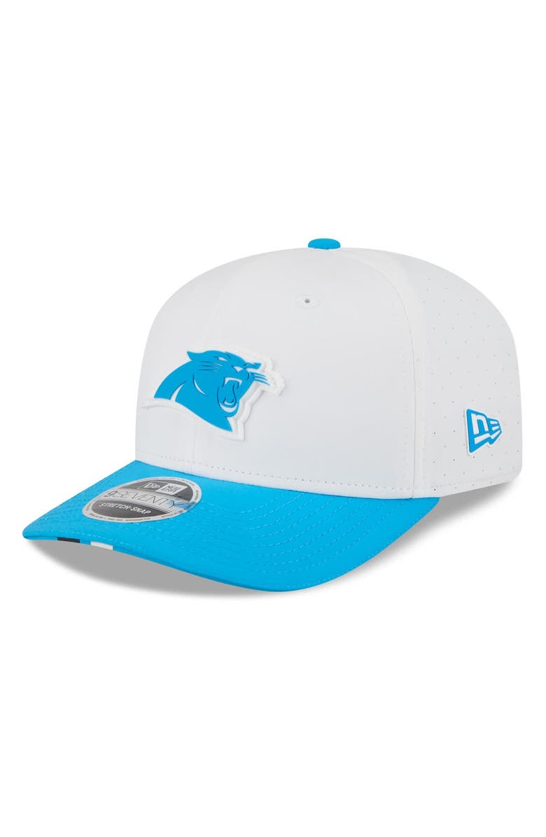 New Era Men's New Era White/Blue Carolina Panthers 2025 NFL Training Camp 9SEVENTY Adjustable Hat, Main, color, White