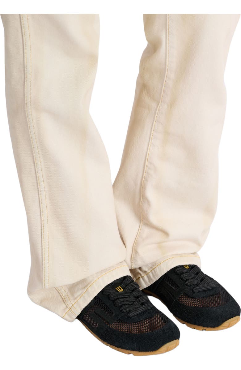 Balmain Racer 45 trainers in calfskin, suede and nylon, Alternate, color, Black