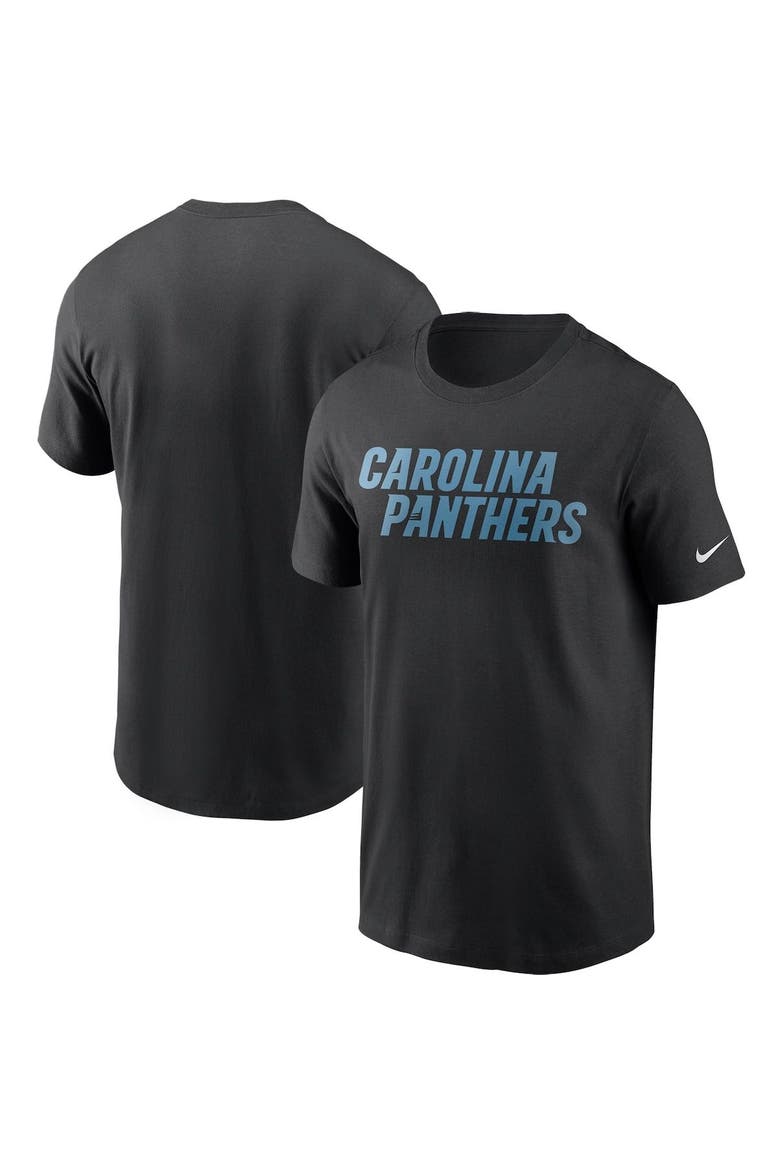 Men's Nike Black Carolina Panthers Team Wordmark T-Shirt, Main, color, Black