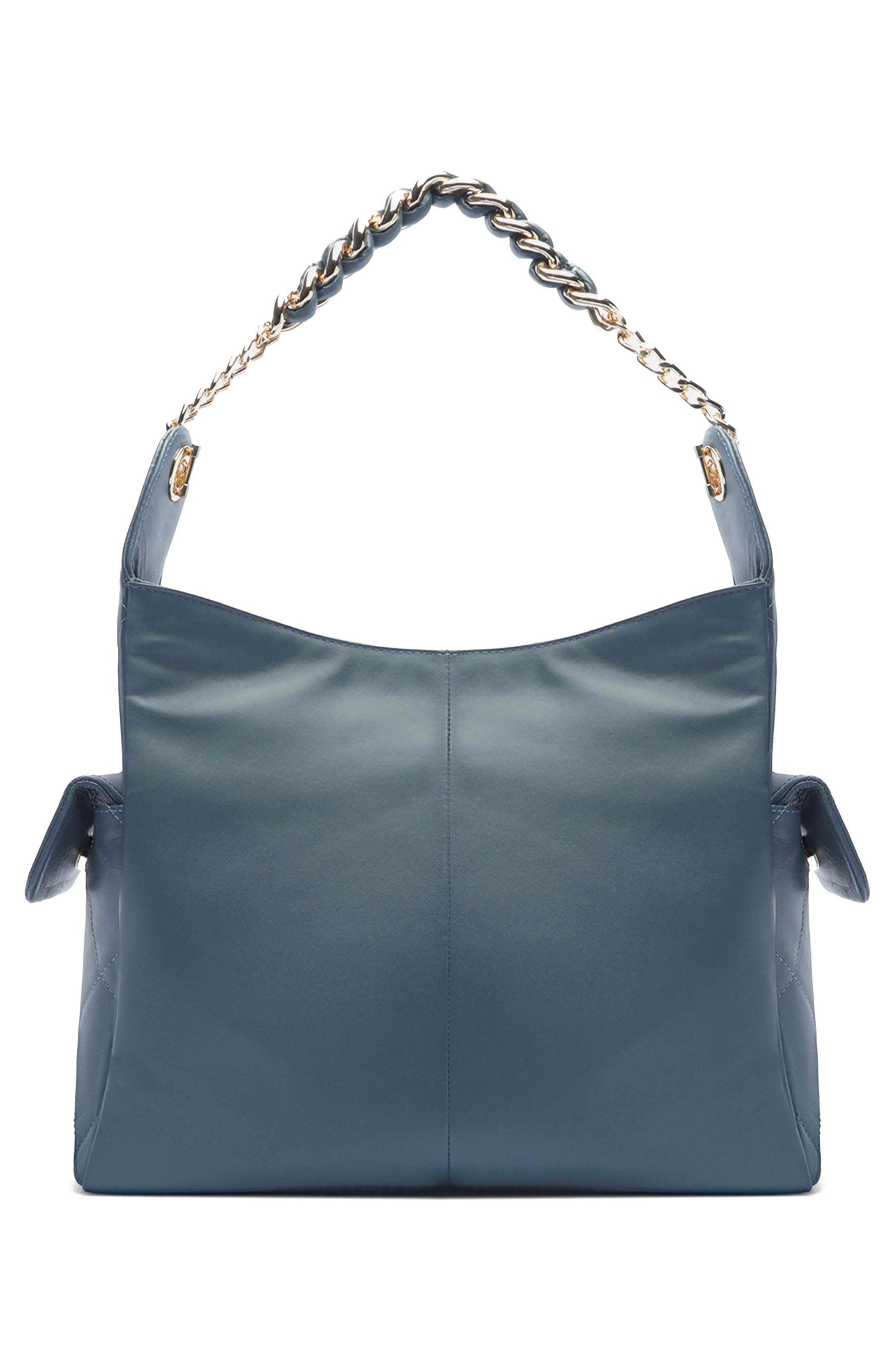 Diana Large Quilted Leather Tote, Alternate, color, MISTY BLUE