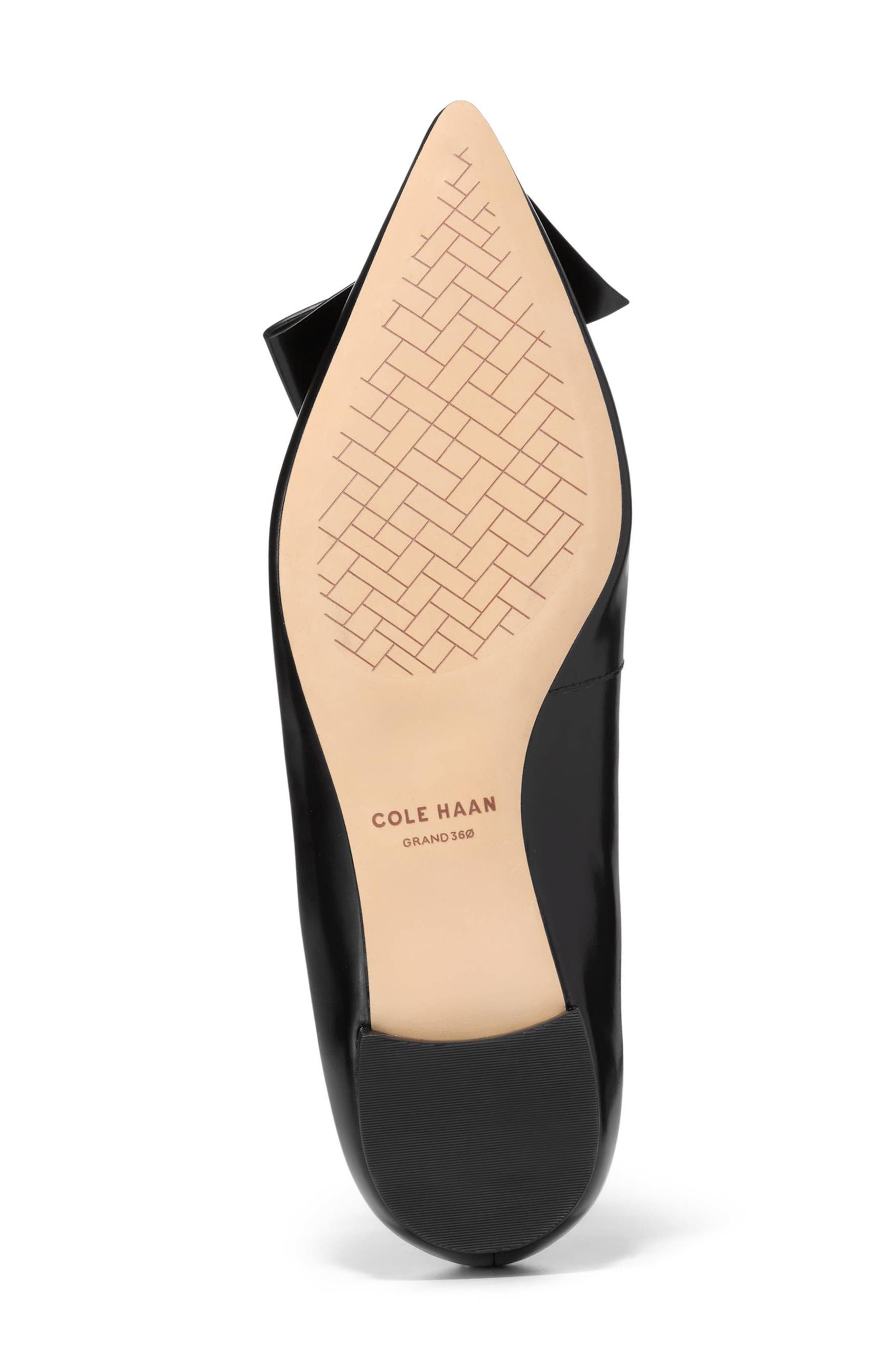 Cole Haan Felicia Bow Ballet Flat, Alternate, color, Black Leather