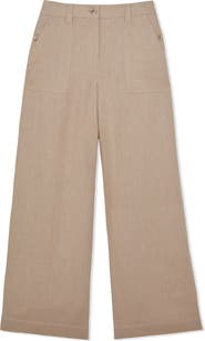Reiss Ashby Wide Leg Linen Pants
