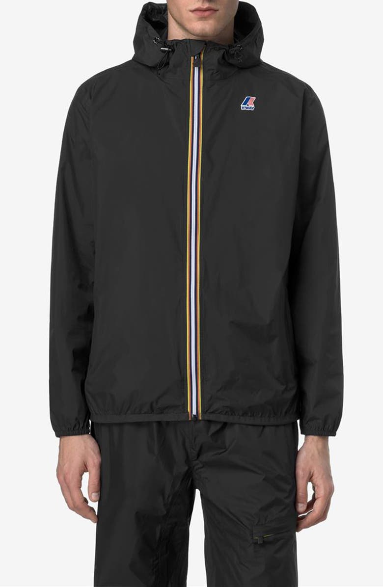 K-Way Le Vrai 4.0 Claude Water Repellent Jacket, Main, color, Black Pure