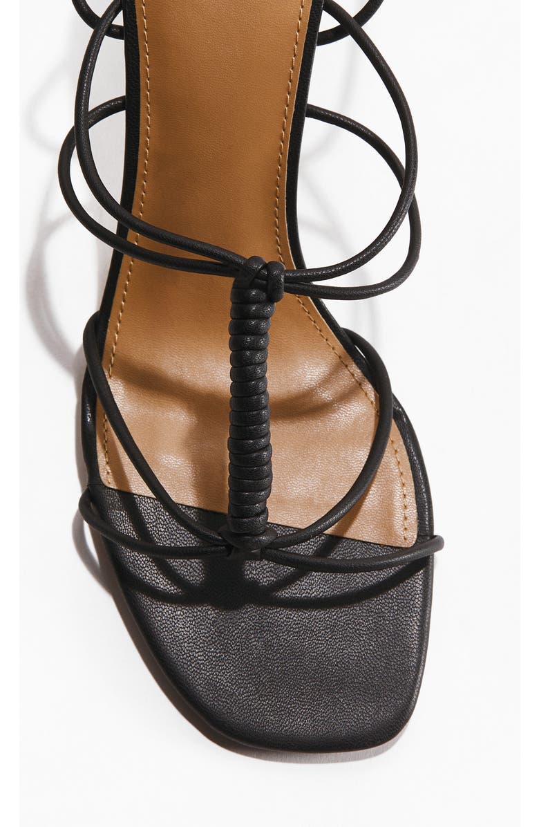 H&M Heeled Strappy Sandals, Alternate, color, Black