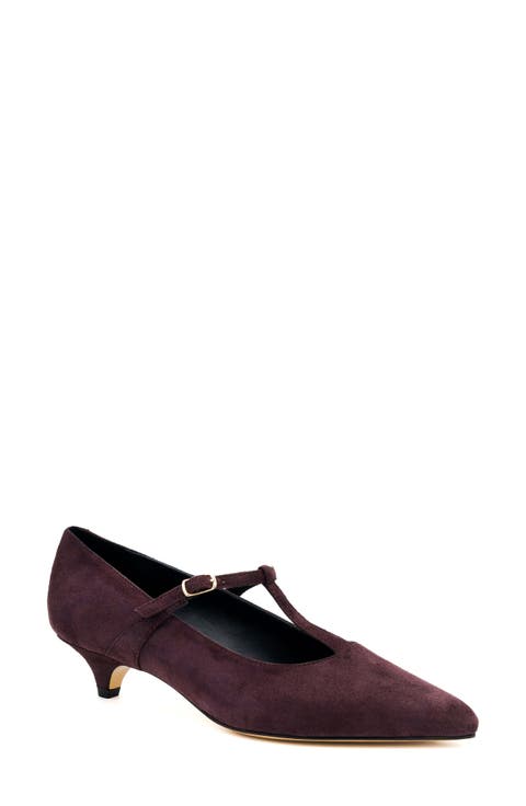 Acciaio Leather T-Strap Pump