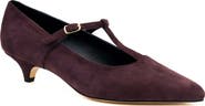Amalfi by Rangoni Acciaio Leather T-Strap Pump