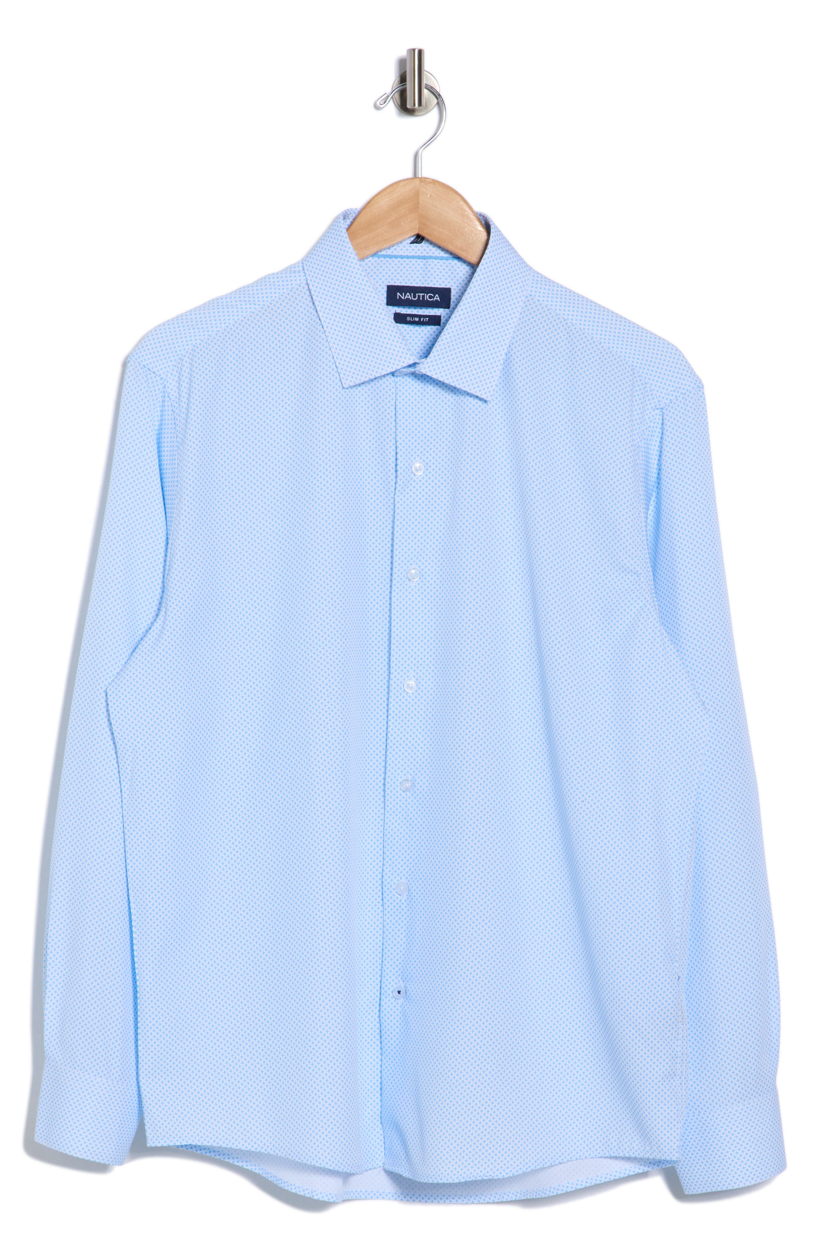 Nautica Slim Fit Geo Print Dress Shirt