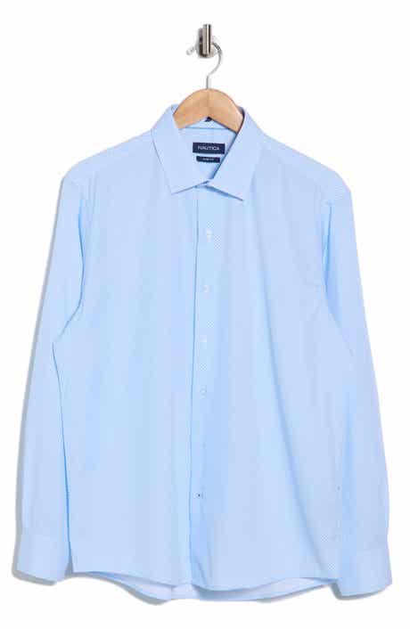 Nautica Slim Fit Geo Print Dress Shirt