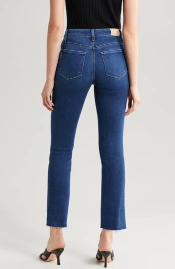 Paige Jeans Cindy High Waist crop store straight leg blue size 24