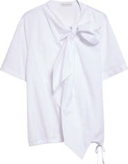 Dries Van Noten Curbin Bow Neck Cotton T-Shirt | Nordstrom Dries Van Noten Curbin Bow Neck Cotton T-Shirt | Nordstrom