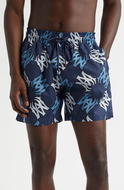 MA Quad Monogram Print Swim Trunks