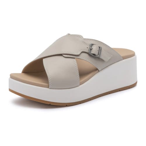 Abeo Solstice Cross Slide In Beige - Metatarsal
