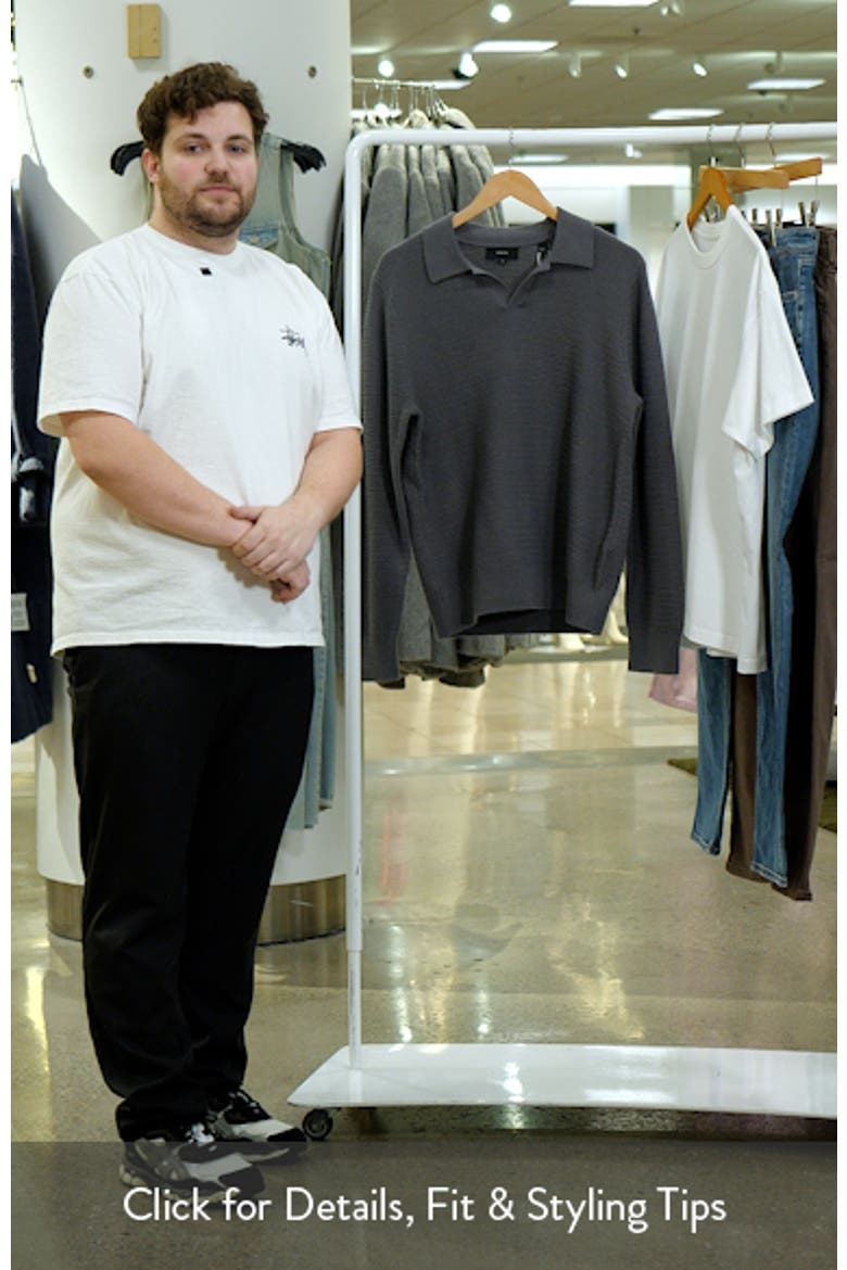 Craftsman Rib Johnny Collar Sweater video