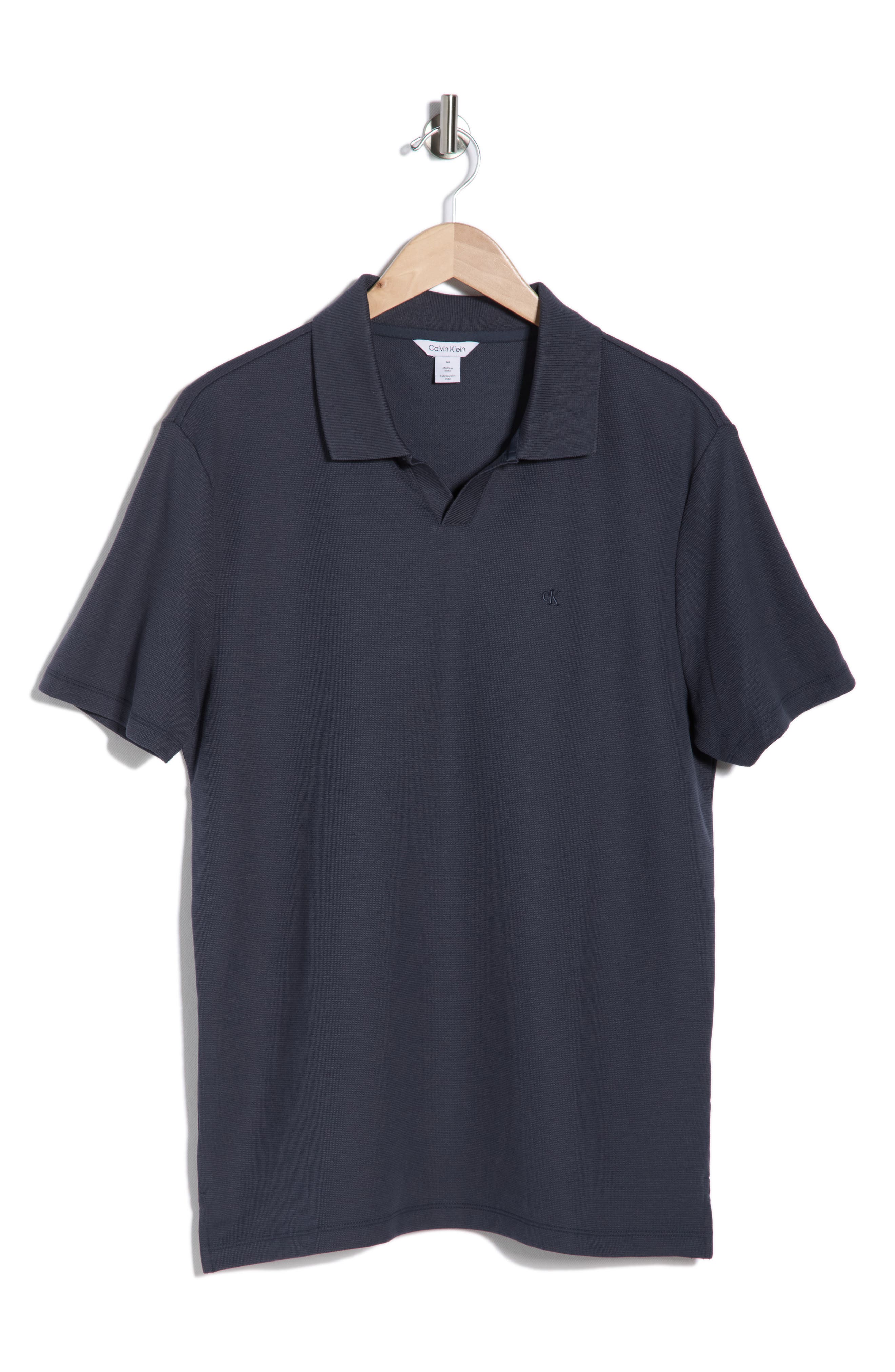 Calvin Klein Micro Waffle Johnny Collar Top