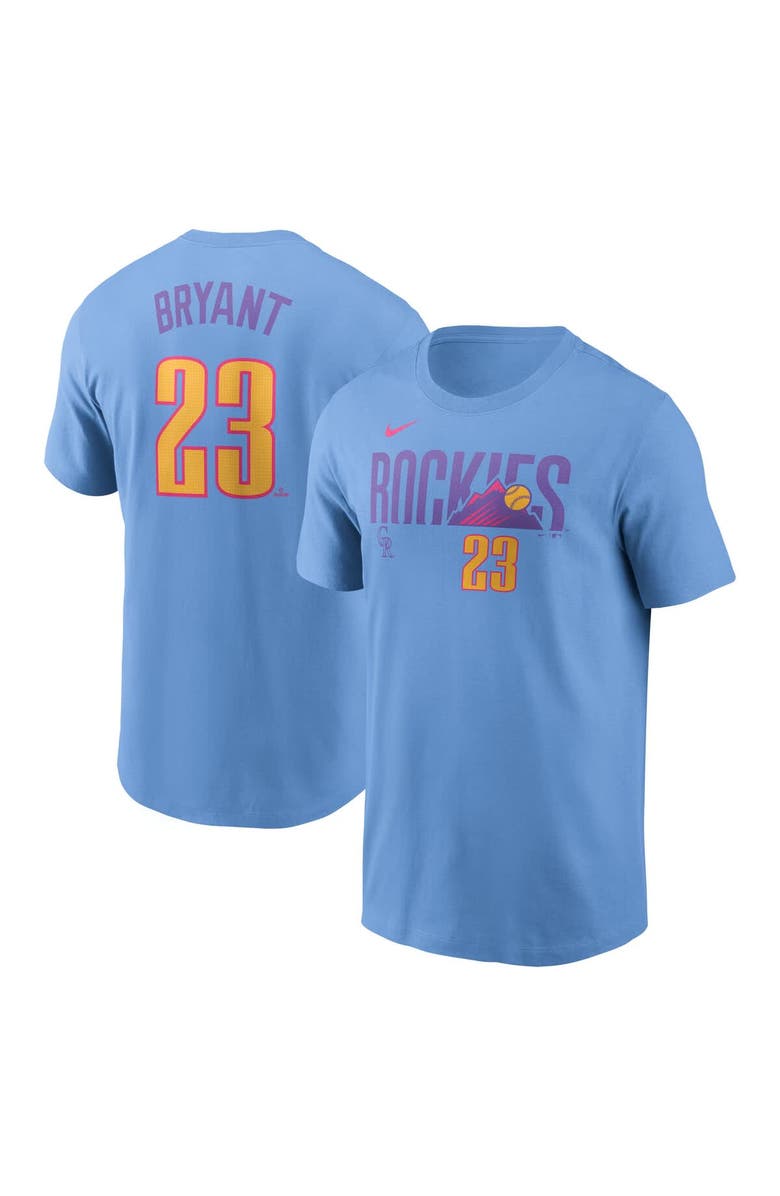 Nike Men's Nike Kris Bryant Light Blue Colorado Rockies 2025 City Connect Fuse Name & Number T-Shirt, Main, color, Light Blue