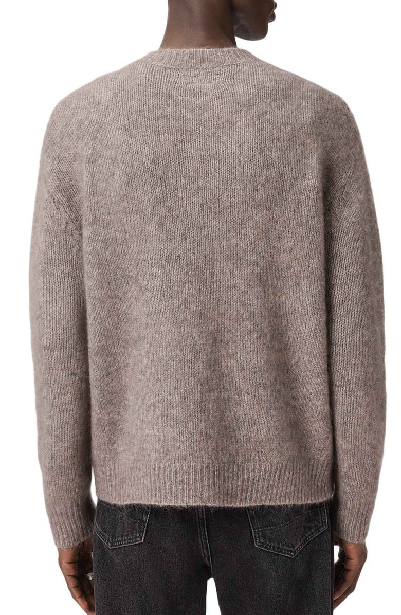 AllSaints Coby Wool & Mohair Blend Cardigan, Alternate, color, Oak Brown