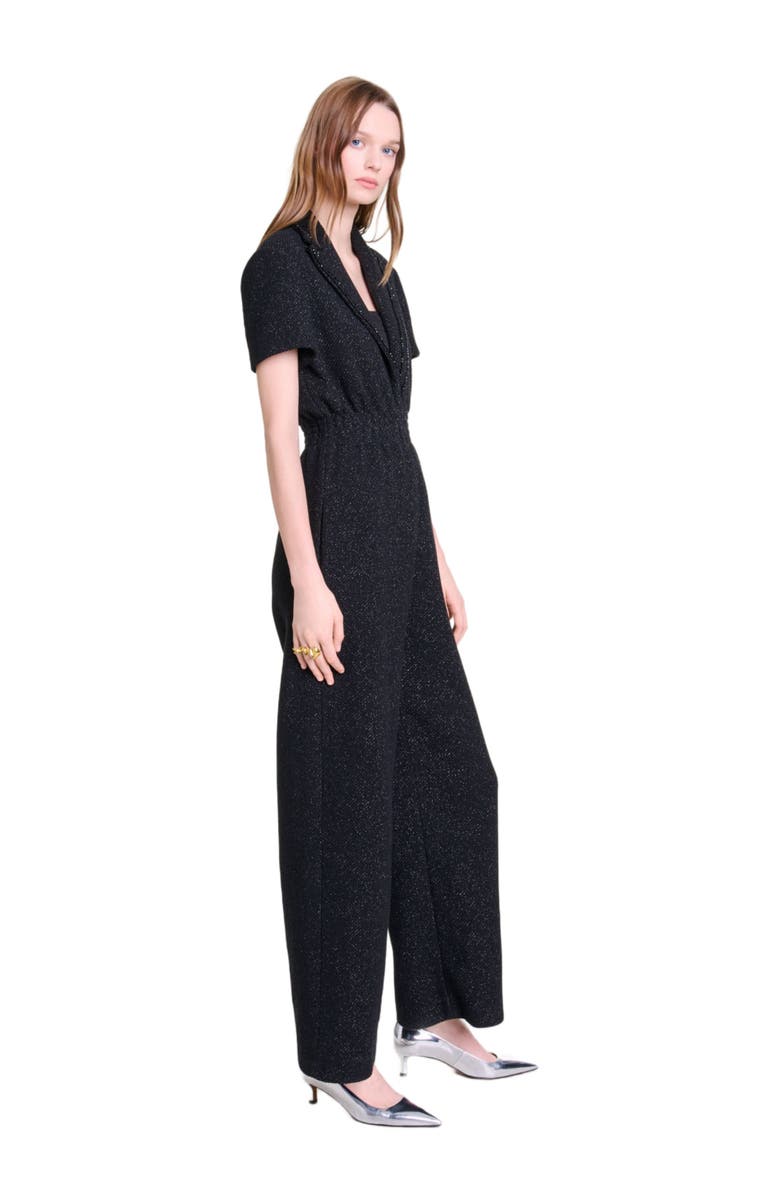 maje Tweed trouser suit, Alternate, color, 