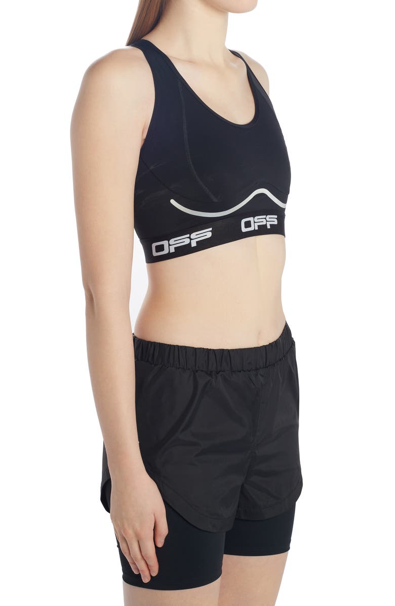 Off-White Logo Active Sports Bra, Alternate, color,