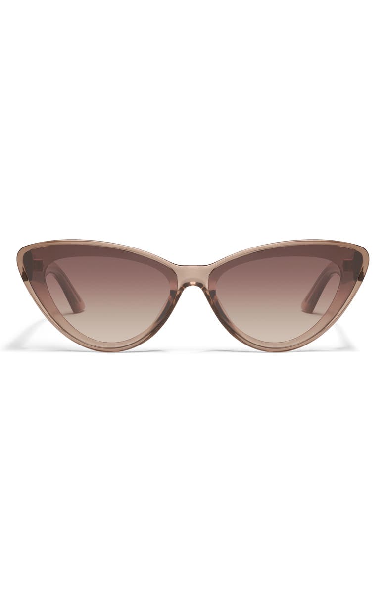 QUAY Tempted 67mm Cat Eye Sunglasses, Main, color, Doe/ Brown