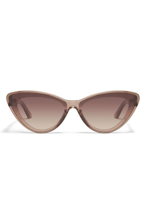 Quay Tempted 67mm Cat Eye Sunglasses In Brown