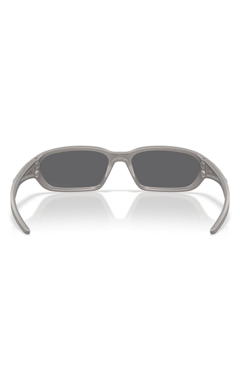 Oakley Terraforma 58mm Prizm<sup>™</sup> Polarized Rectangular Sunglasses, Alternate, color, Titanium / Prizm Black
