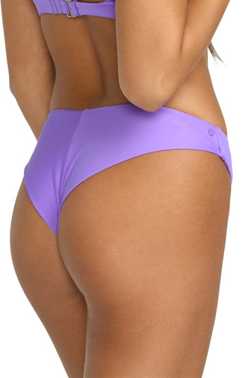 Volcom Simply Seamless Cheekini Bikini Bottoms In Purple