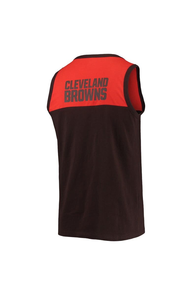 STARTER Men's Starter Brown/Orange Cleveland Browns Team Touchdown Fashion Tank Top, Alternate, color, Brown