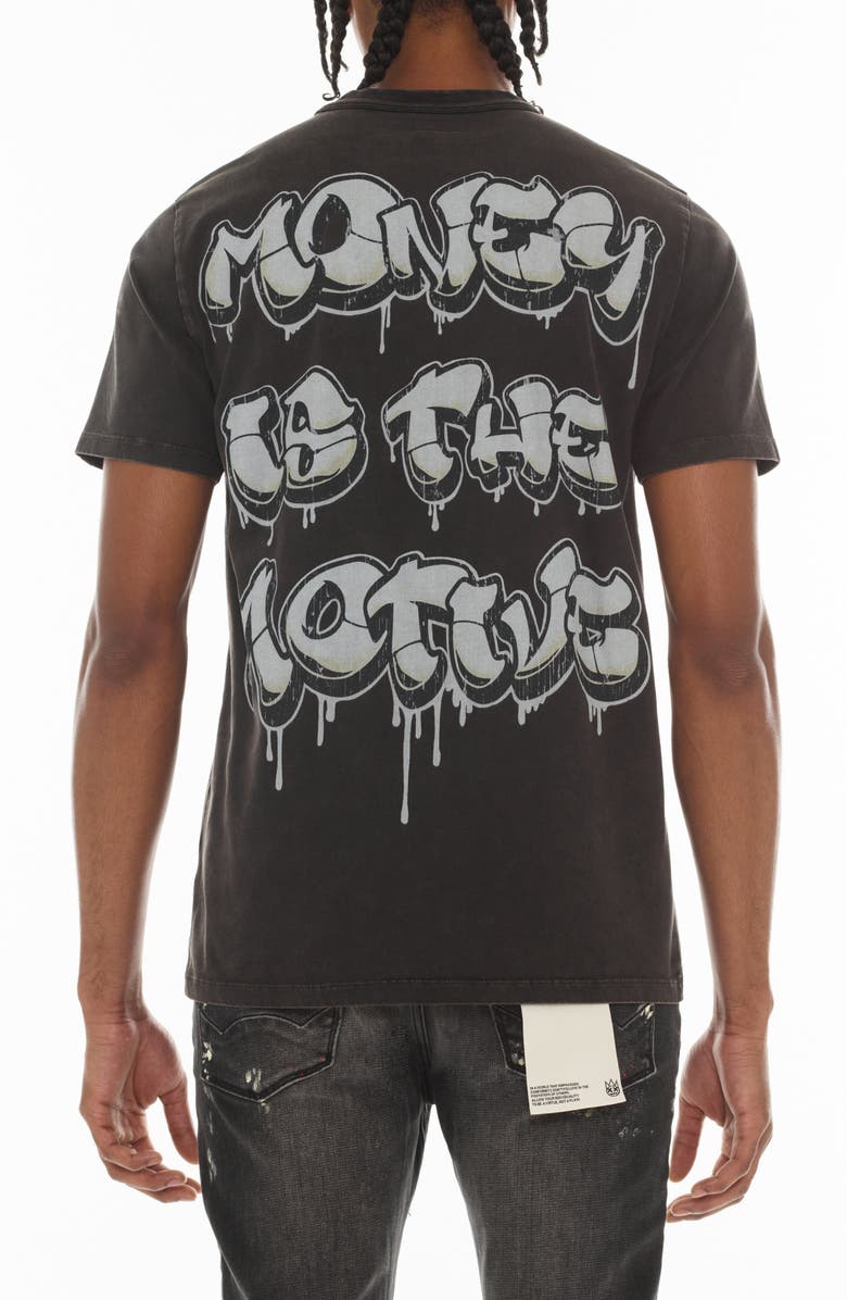 Cult of Individuality Money is the Motive Oversize Graphic T-Shirt, Alternate, color, Vintage Charcoal