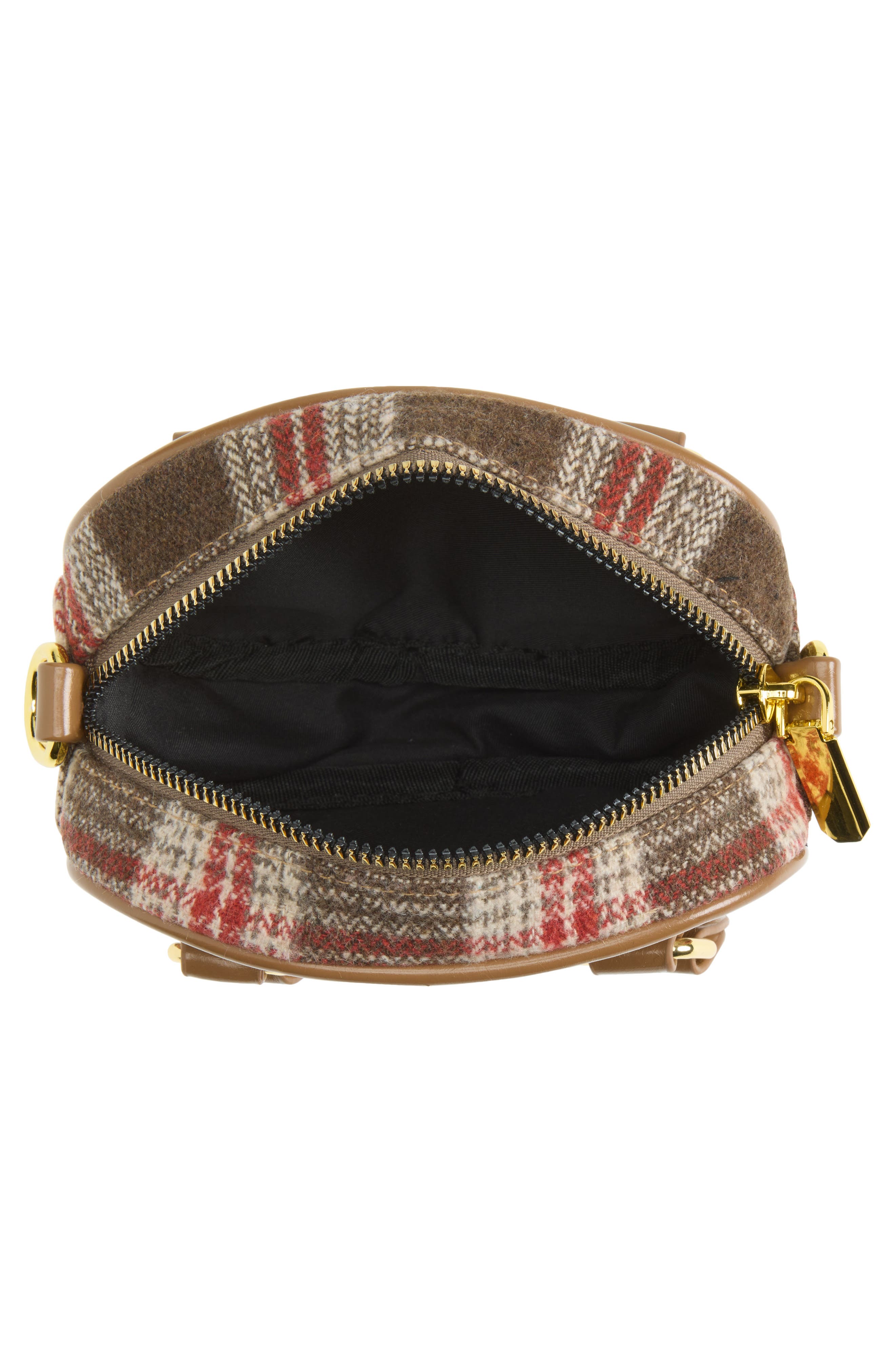 Kids' Plaid Flannel Mini Bag, Alternate, color, BROWN