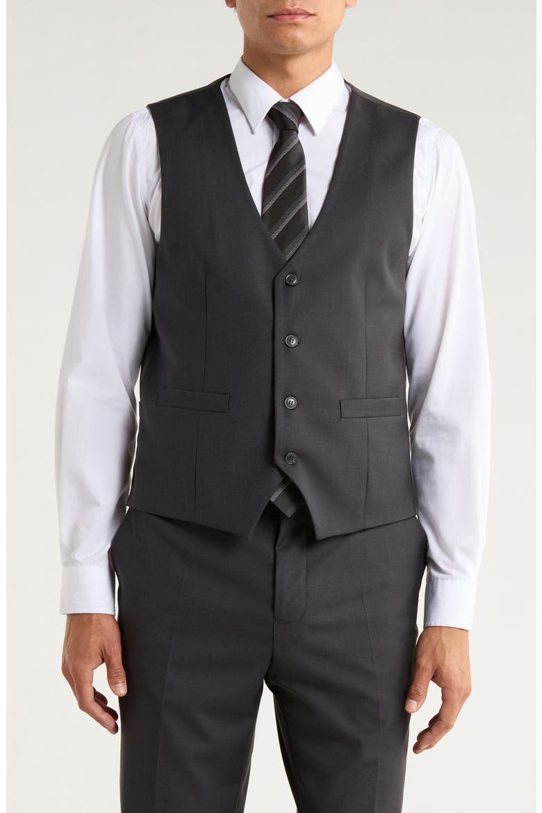 Charcoal Mélange 3-Piece Suit, Alternate, color, CHARCOAL