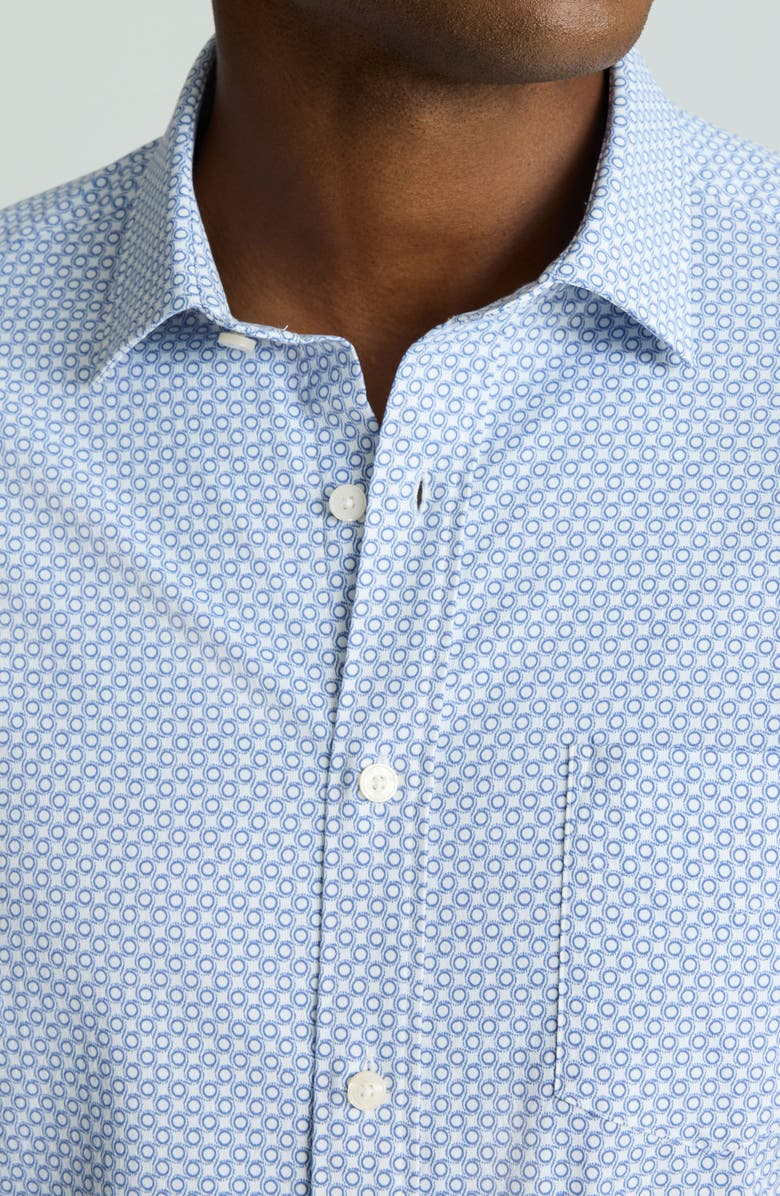 UNTUCKit Richette Medallion Print Performance Button-Up Shirt, Alternate, color, Blue