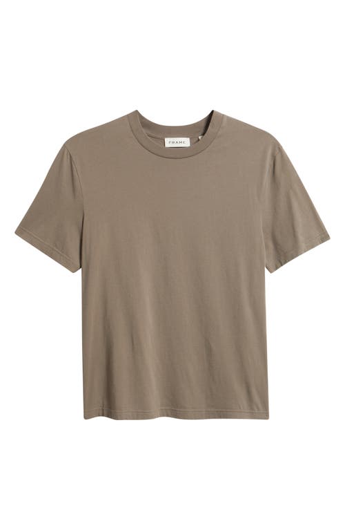 Frame Short Sleeve Light Cotton Tee In Gray