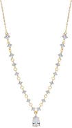 BY ADINA EDEN CZ Fancy Tennis W/ Pear Drop Necklace