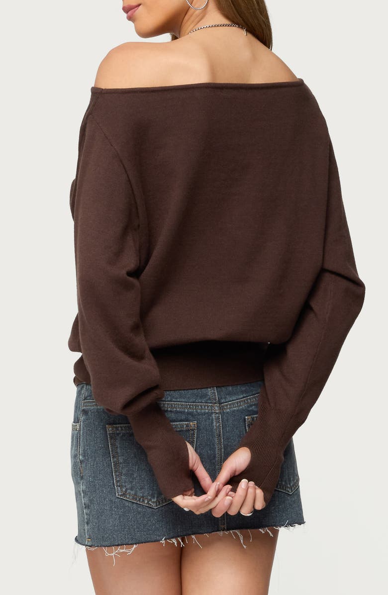 EDIKTED Oversize Off the Shoulder Sweater, Alternate, color, 