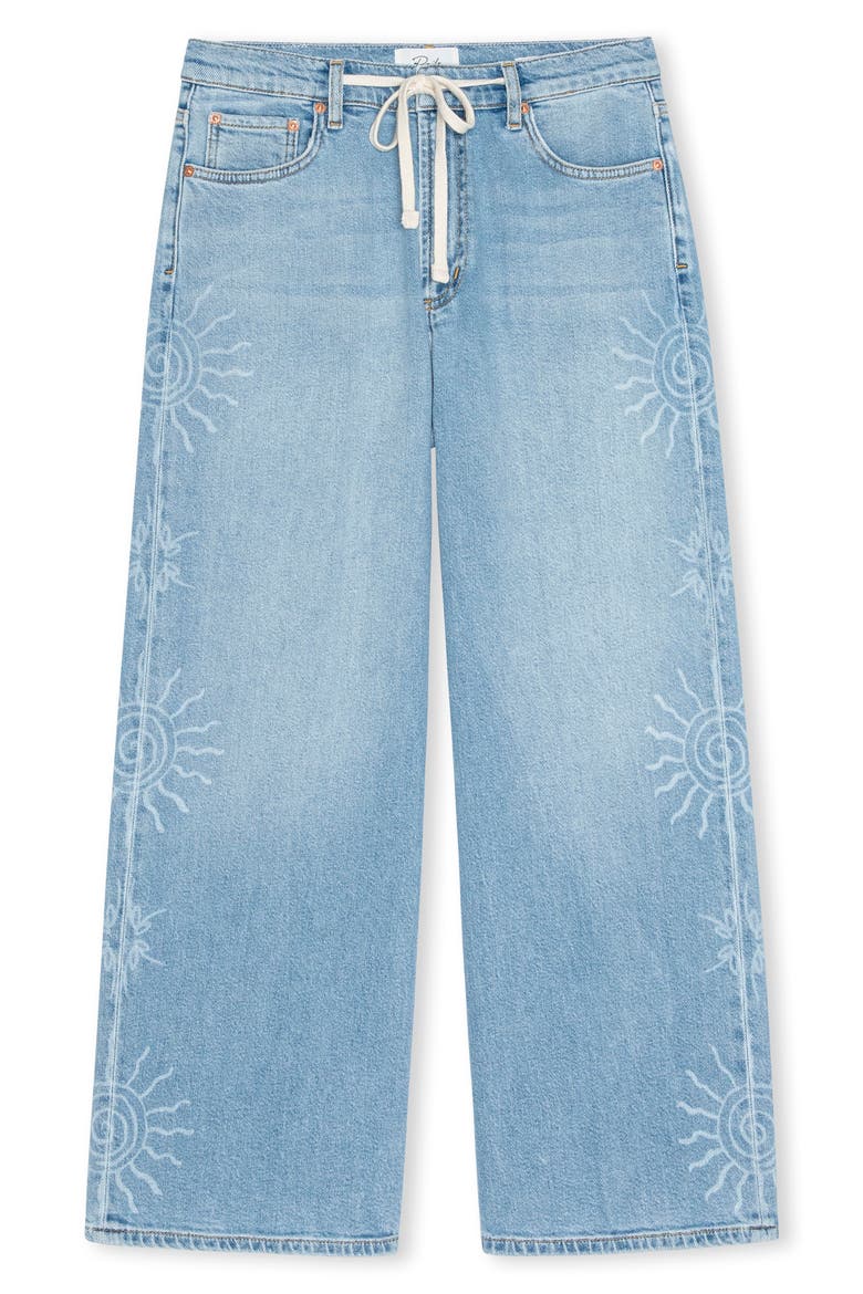 Angeleno Drawstring Crop Wide Leg Jeans, Alternate, color, SOLEIL LASER