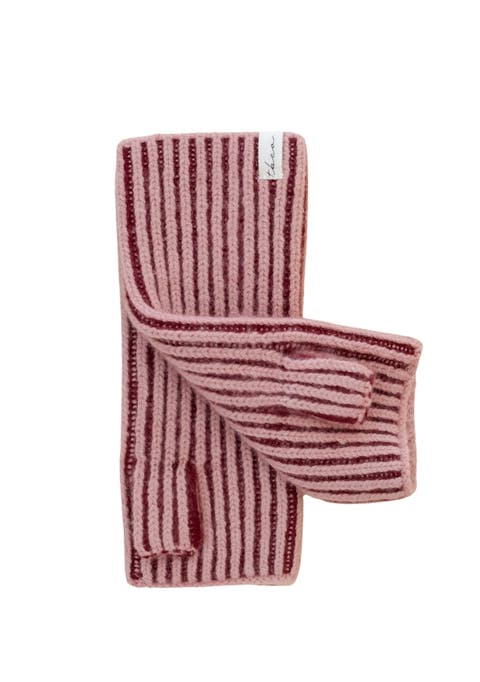 Cashmere & Merino Ribbed Two-Tone Wrist Warmers